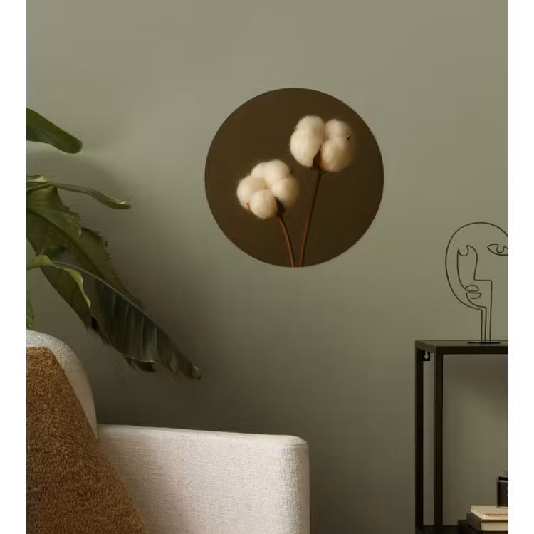 Behangcirkel - Takken - Katoen - Wit - Bollen — 3