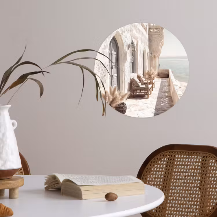 Behangcirkel - Terras - Stoelen - Strand - Beige — 4