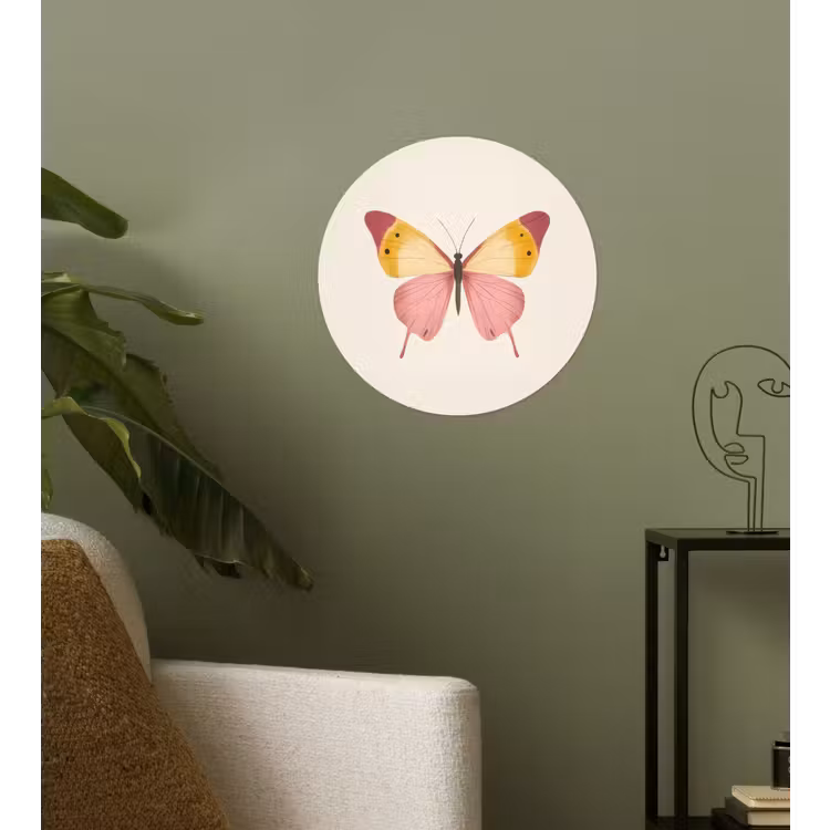 Behangcirkel - Vlinder - Illustratie - Roze — 3