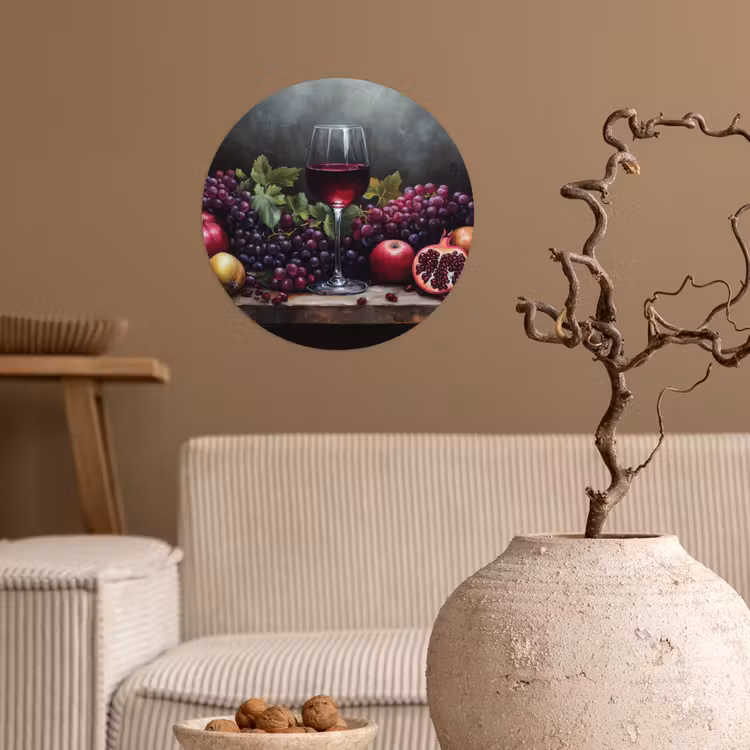 Behangcirkel - Wijn - Fruit - Stilleven — 2