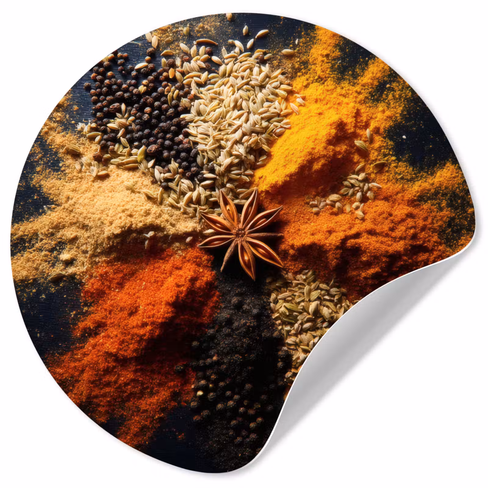 Behangcirkel - Specerijen - Explosie - Oranje — 1