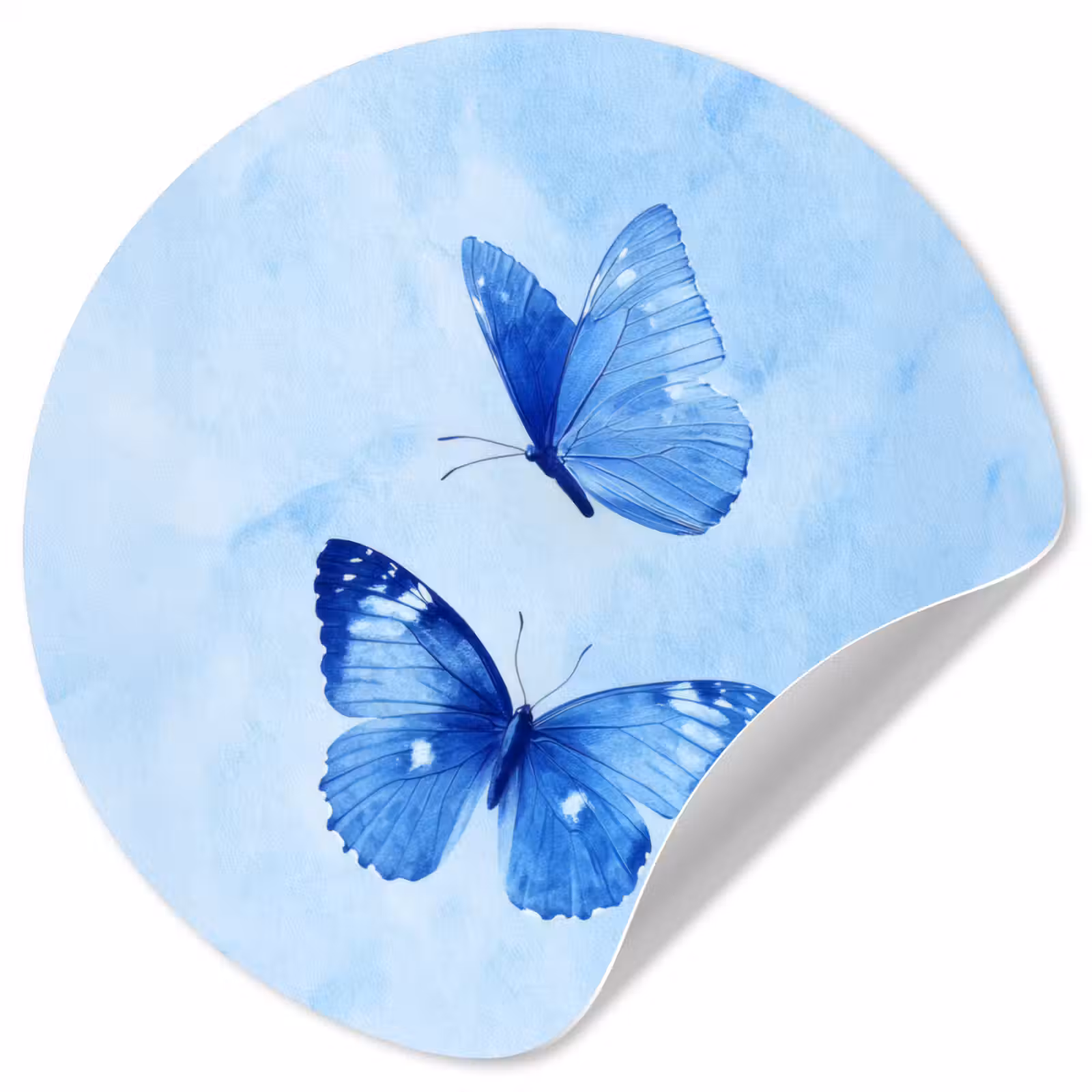 Behangcirkel - Vlinders - Sierlijk - Blauw — 1