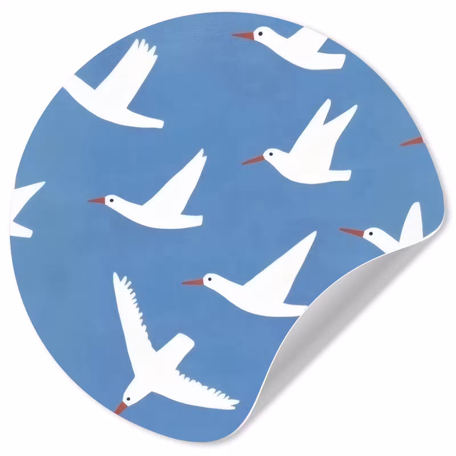 Behangcirkel - Vogels - Wit - Patroon — 1