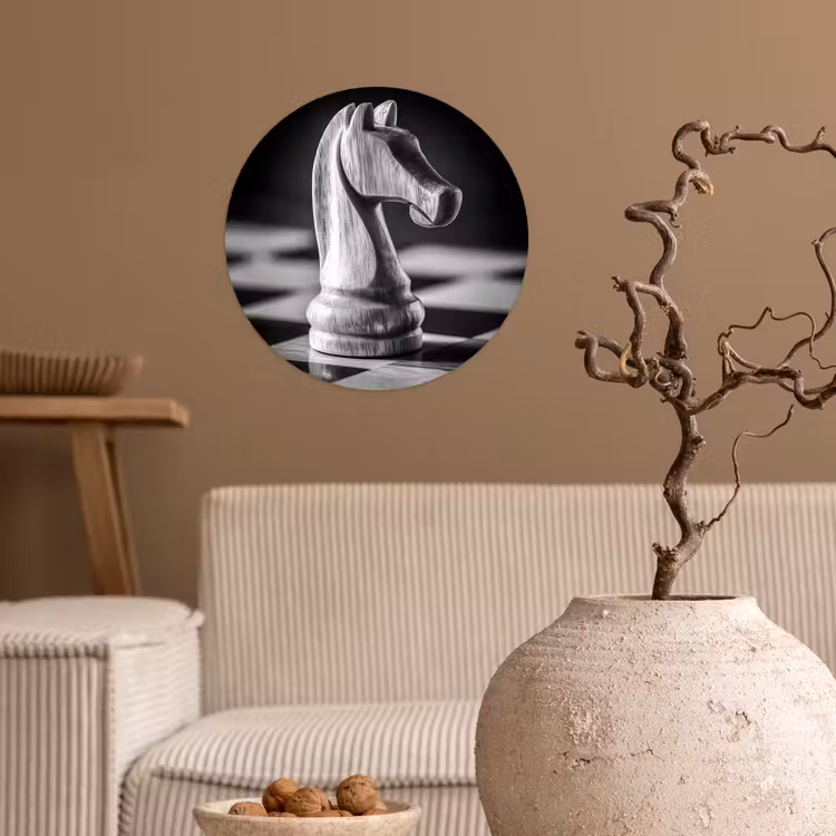 Behangcirkel - Paard - Hout - Schaalbord - Zwart — 2