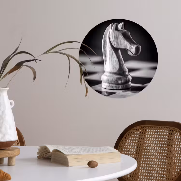 Behangcirkel - Paard - Hout - Schaalbord - Zwart — 4