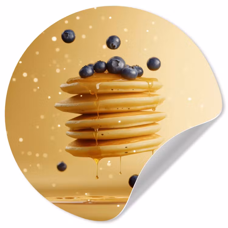 Behangcirkel - Pannenkoeken - Eten - Honing - Geel — 1
