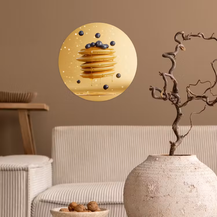 Behangcirkel - Pannenkoeken - Eten - Honing - Geel — 2