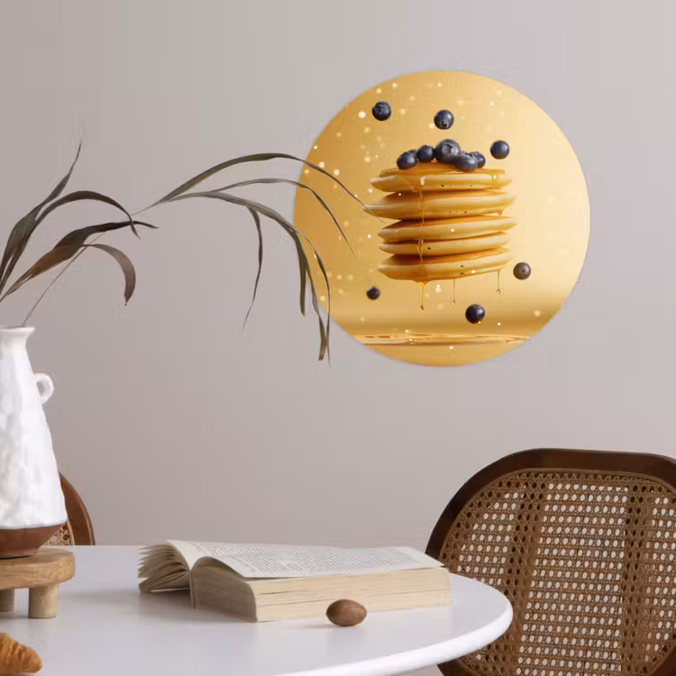 Behangcirkel - Pannenkoeken - Eten - Honing - Geel — 4