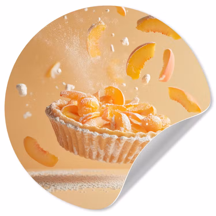 Behangcirkel - Peach - Eten - Taart - Oranje — 1