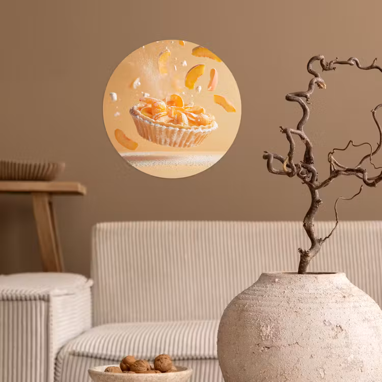 Behangcirkel - Peach - Eten - Taart - Oranje — 2