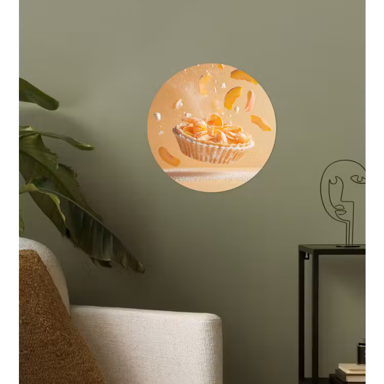 Behangcirkel - Peach - Eten - Taart - Oranje — 3