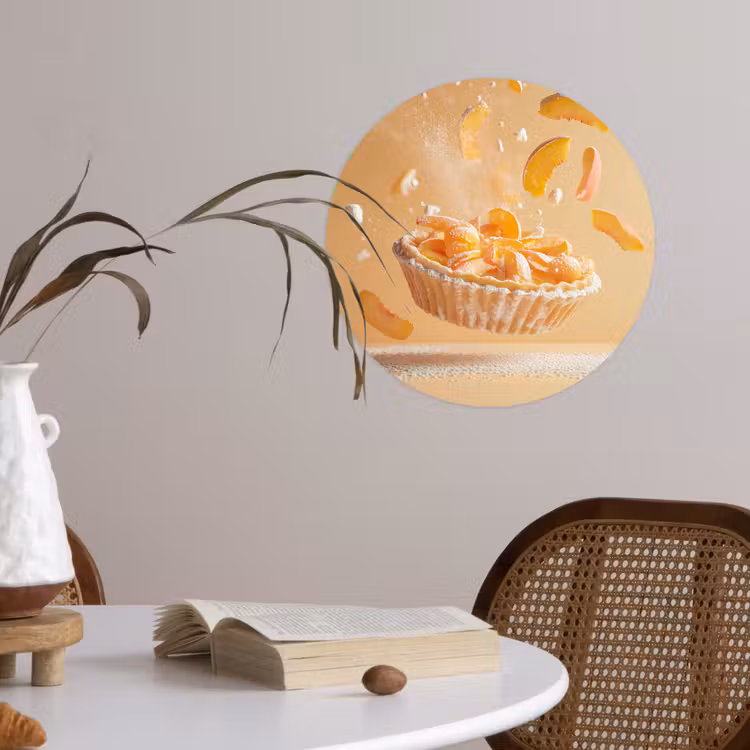 Behangcirkel - Peach - Eten - Taart - Oranje — 4