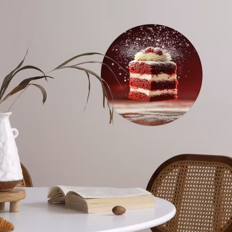 Behangcirkel - Rode - Velvet - Taart - Eten — 4