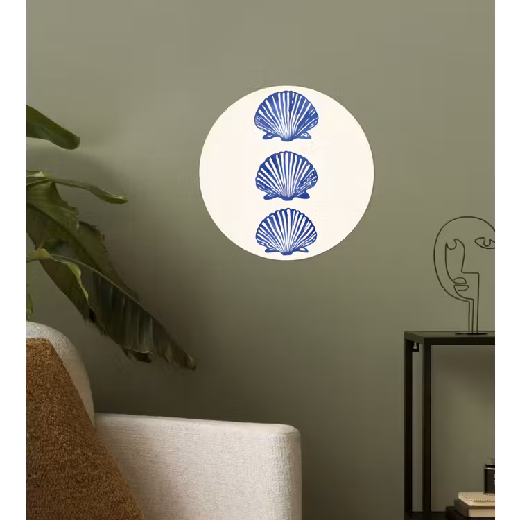 Behangcirkel - Schelpen - Blauw - Patroon — 3