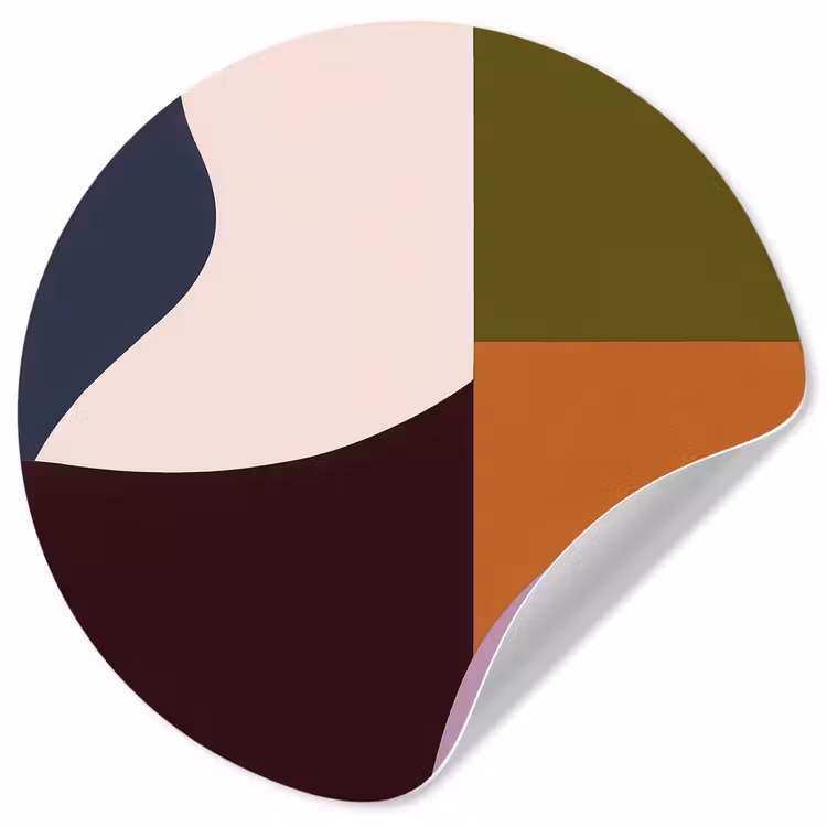 Behangcirkel - Vormen - Abstract - Kleuren - Vierkant — 1