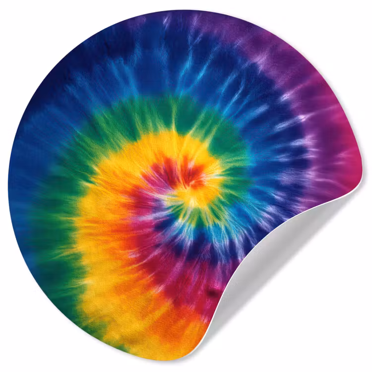 Behangcirkel - Regenboogkleuren - Spiraal - Kleurrijk — 1