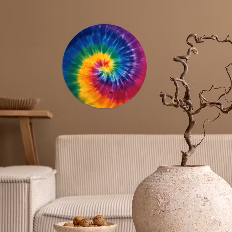 Behangcirkel - Regenboogkleuren - Spiraal - Kleurrijk — 2