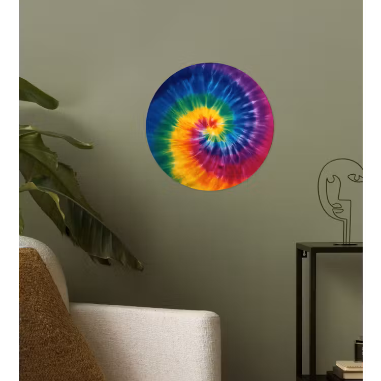 Behangcirkel - Regenboogkleuren - Spiraal - Kleurrijk — 3