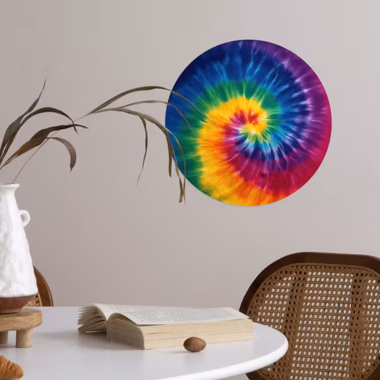 Behangcirkel - Regenboogkleuren - Spiraal - Kleurrijk — 4