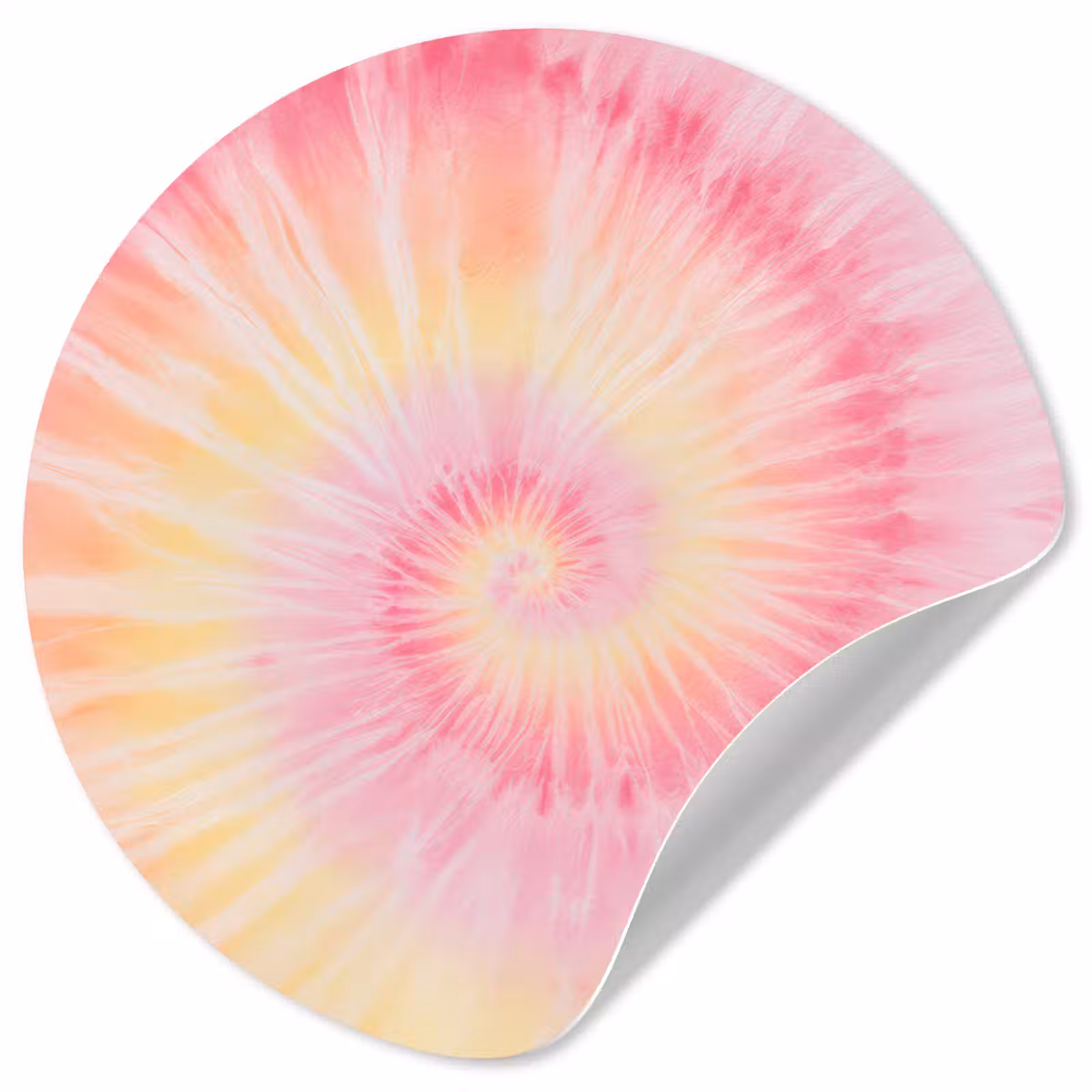 Behangcirkel - Patroon - Tie Dye - Pasteltinten - Roze — 1