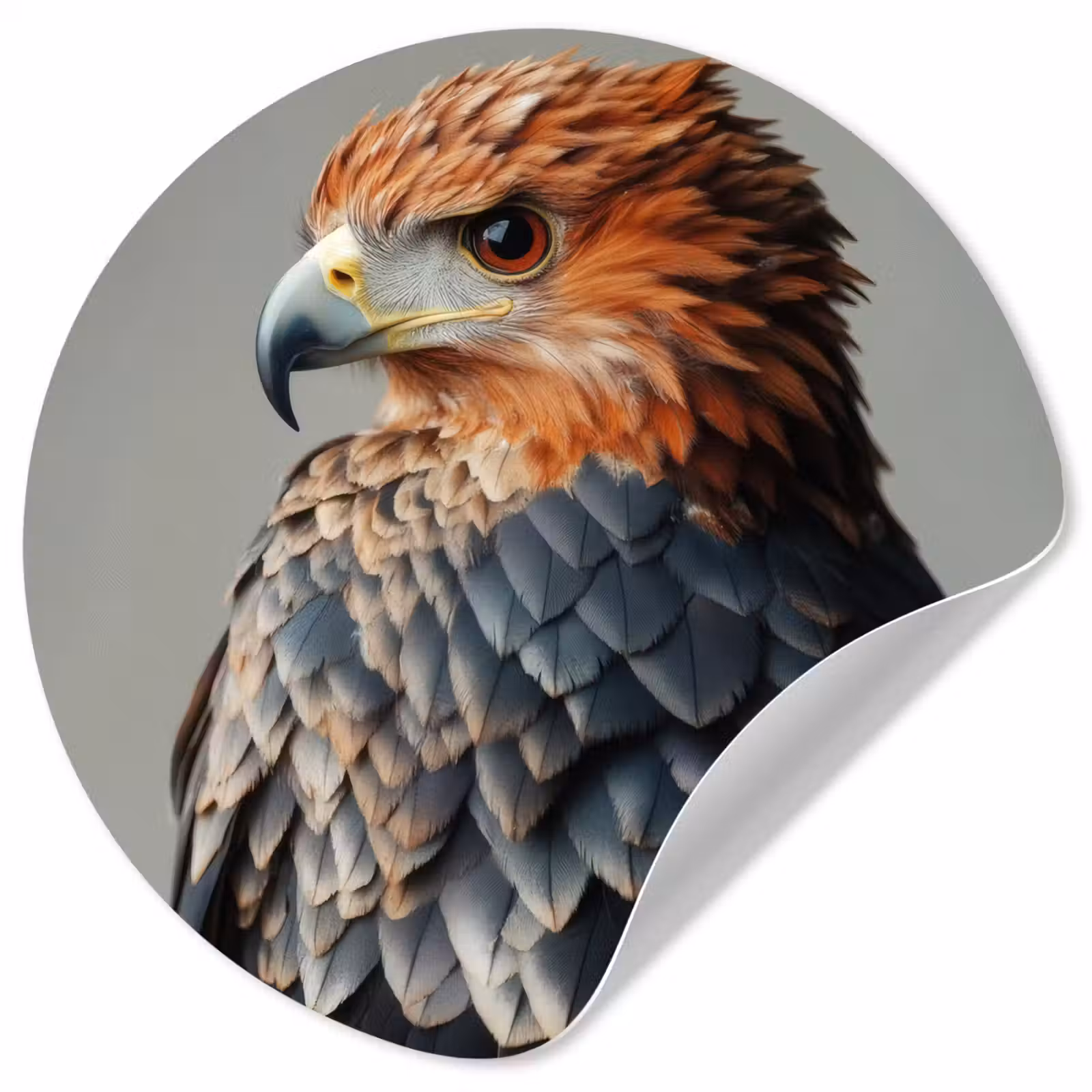 Behangcirkel - Vogel - Realistisch - Veren - Bruin — 1