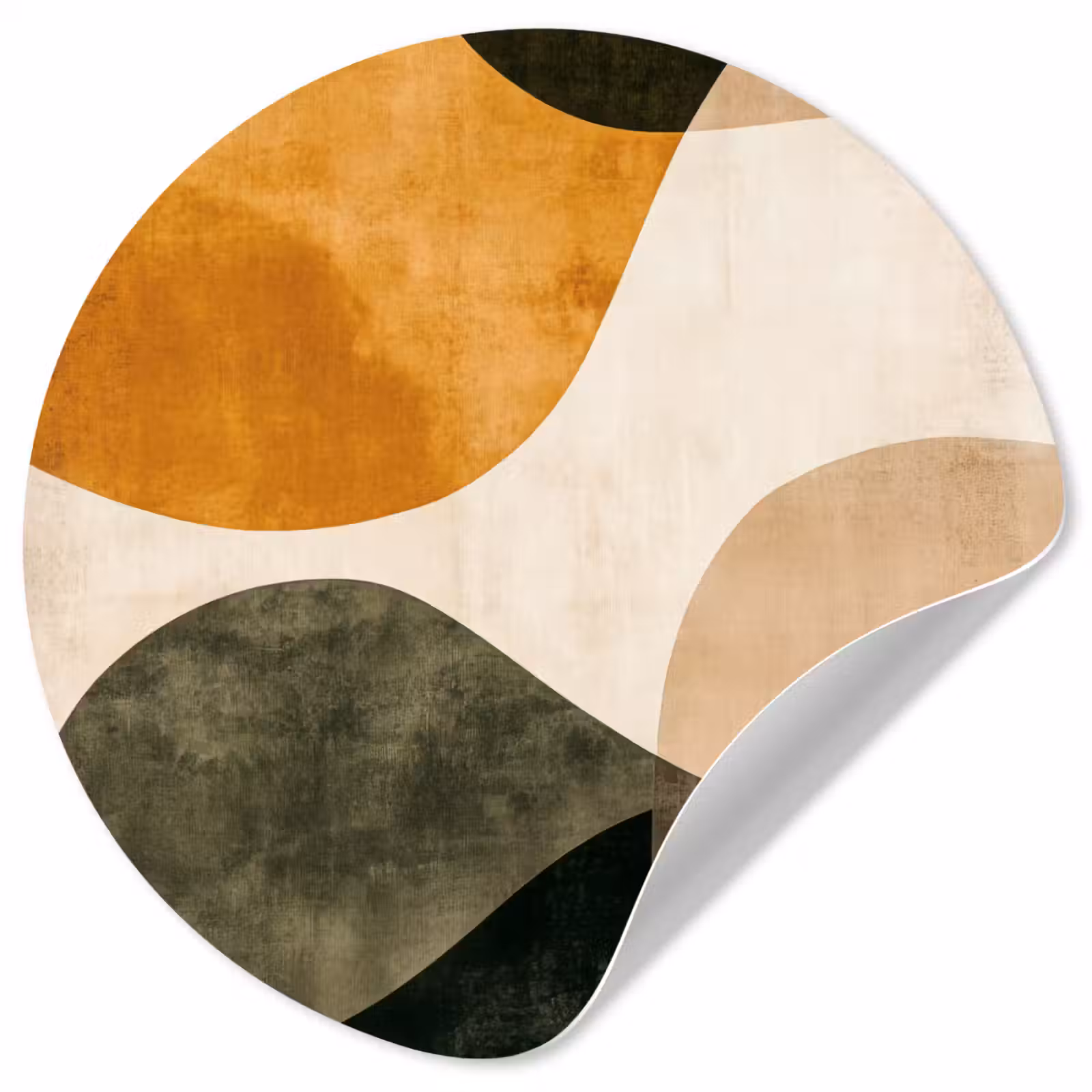 Behangcirkel - Vormen - Okergeel - Abstract — 1