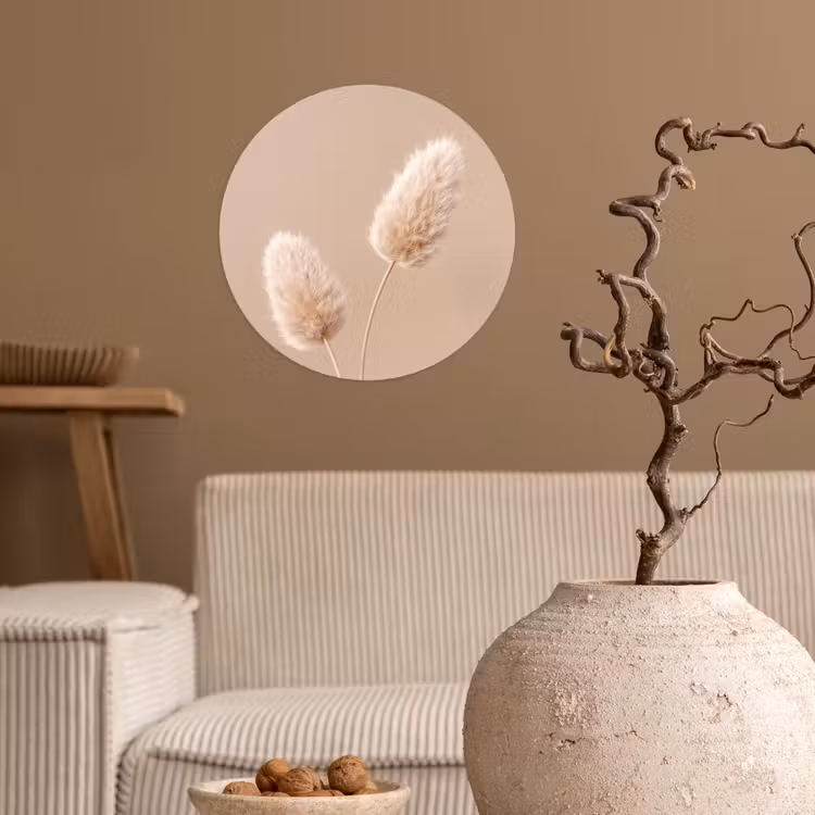 Behangcirkel - Pampas pluimen - Beige - Planten — 2
