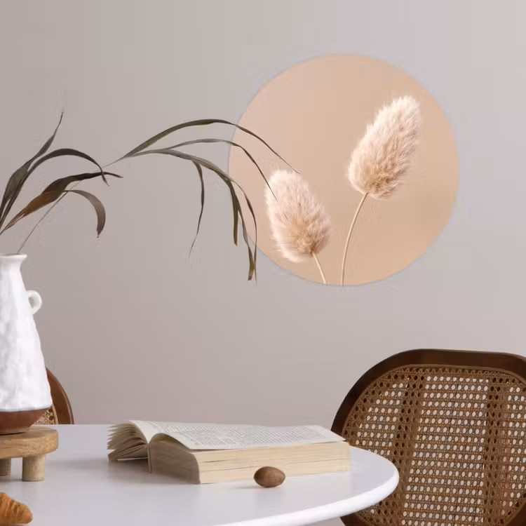 Behangcirkel - Pampas pluimen - Beige - Planten — 4