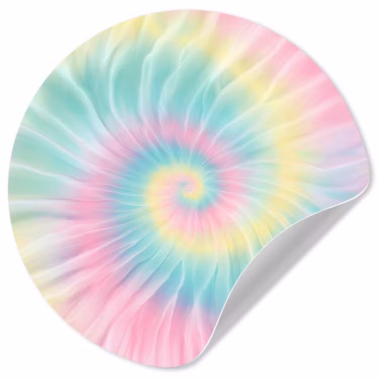 Behangcirkel - Pasteltinten - Tie dye - Roze — 1