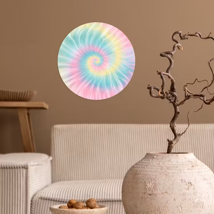 Behangcirkel - Pasteltinten - Tie dye - Roze — 2