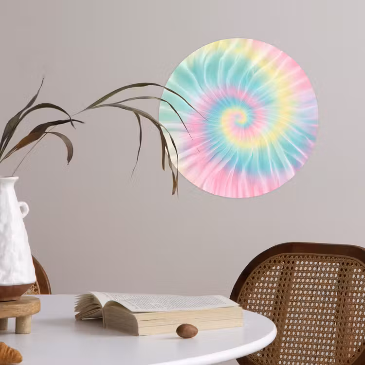 Behangcirkel - Pasteltinten - Tie dye - Roze — 4