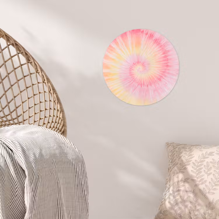Behangcirkel - Patroon - Tie Dye - Pasteltinten - Roze — 5