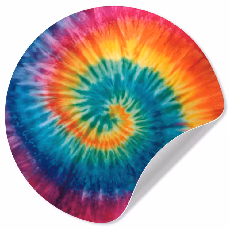Behangcirkel - Regenboogkleuren - Tie dye - — 1