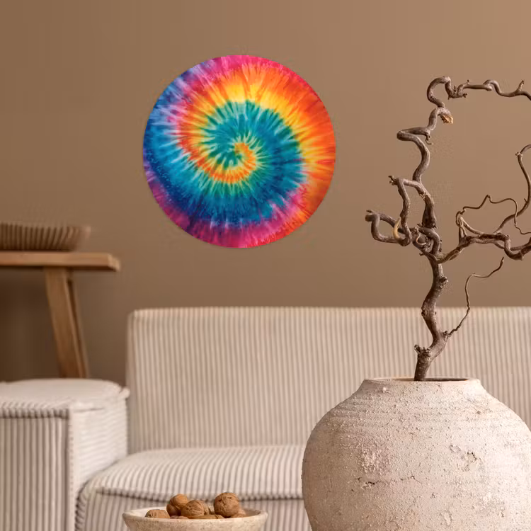 Behangcirkel - Regenboogkleuren - Tie dye - — 2