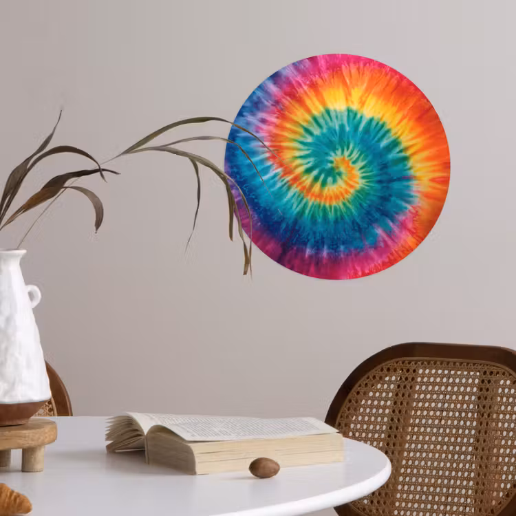 Behangcirkel - Regenboogkleuren - Tie dye - — 4