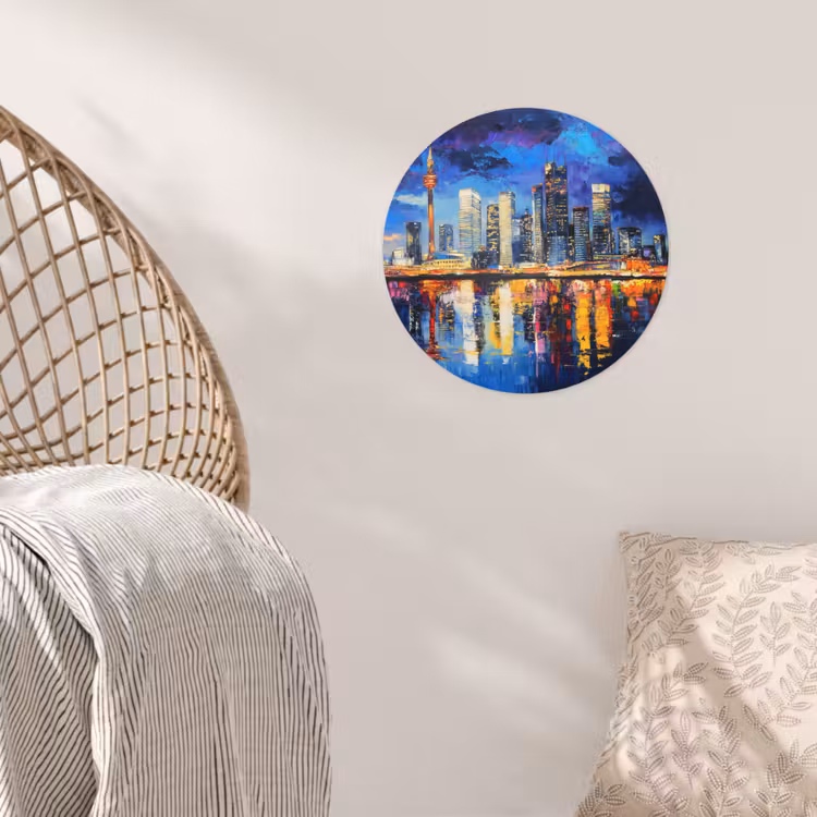 Behangcirkel - Skyline Toronto - Modern - Stadslicht - Blauw — 5