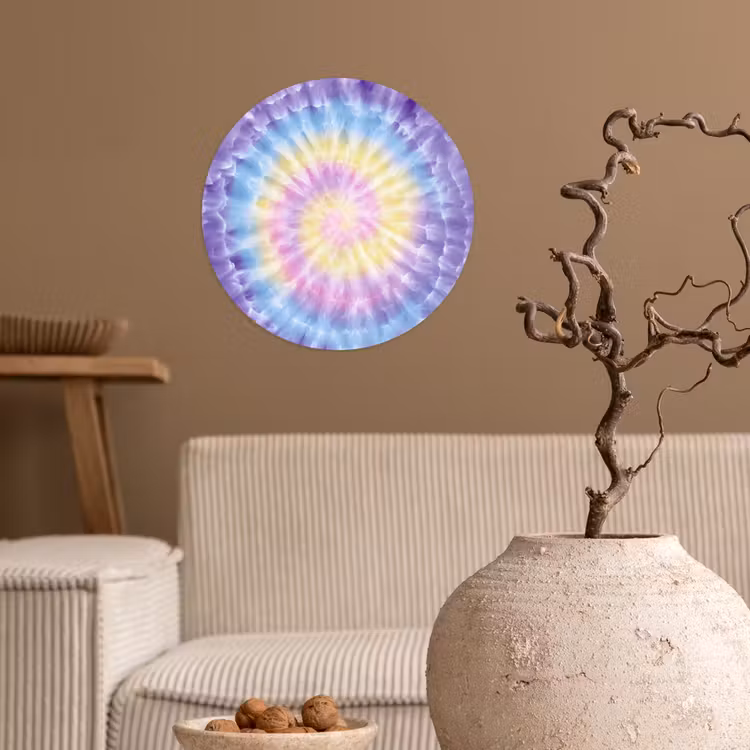 Behangcirkel - Spiraal - Tie dye - Pasteltinten — 2