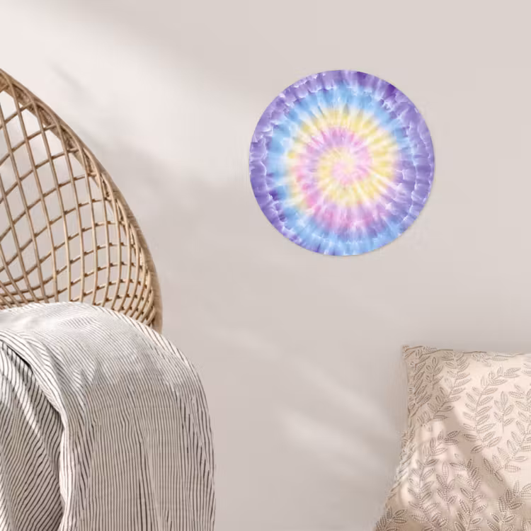 Behangcirkel - Spiraal - Tie dye - Pasteltinten — 5