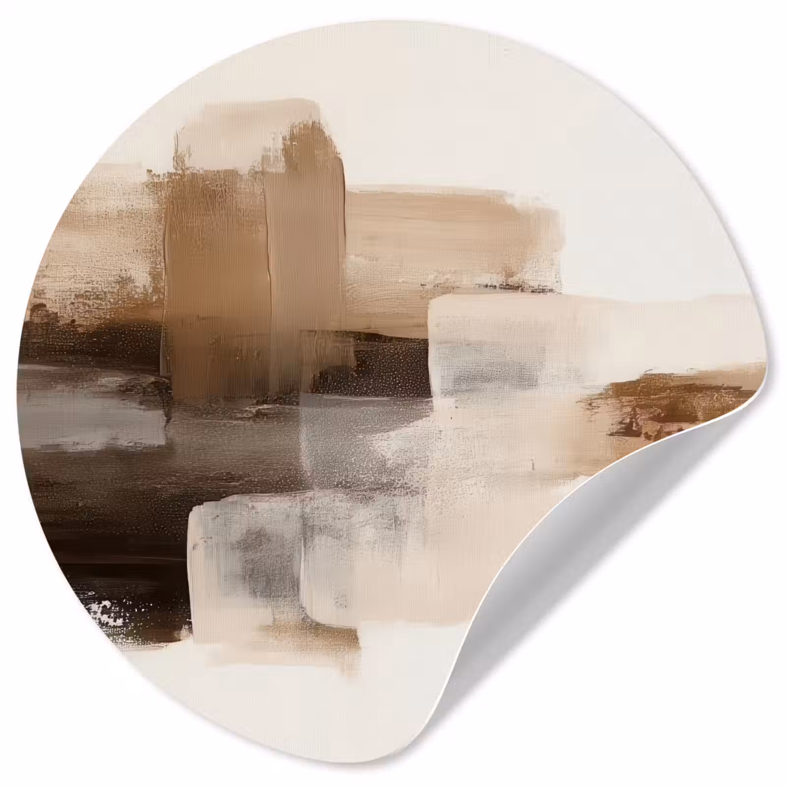 Behangcirkel - Penseelstreken - Abstract landschap - Rust — 1