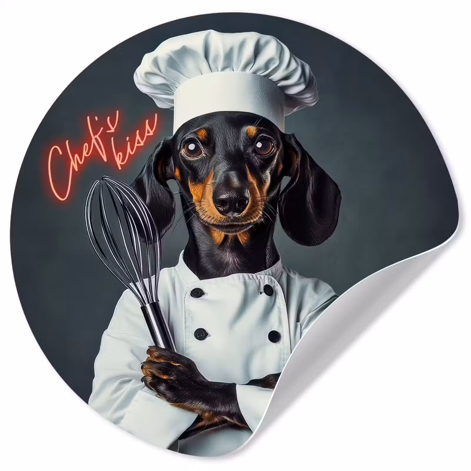 Behangcirkel - Quote - Neon - Hond - Kokskleding — 1