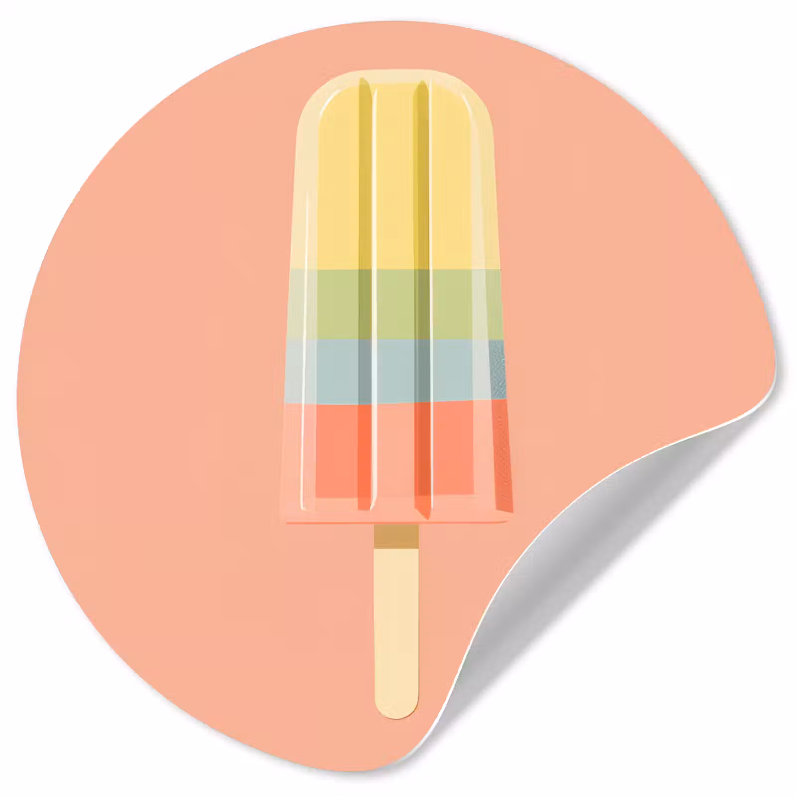 Behangcirkel - Waterijsje - Pasteltinten - Minimalistisch — 1
