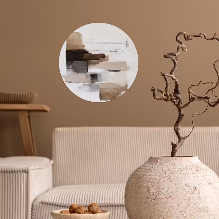 Behangcirkel - Penseelstreken - Balans - Beige - Bruin — 2