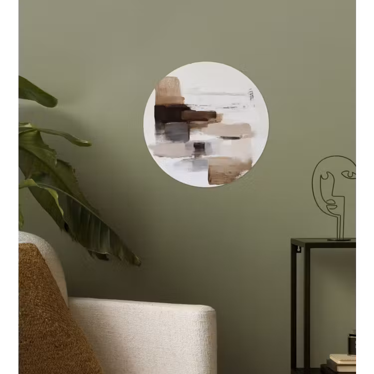 Behangcirkel - Penseelstreken - Balans - Beige - Bruin — 3