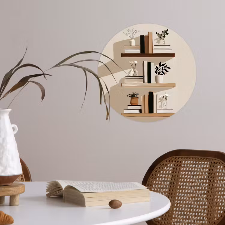 Behangcirkel - Plankjes - Boeken - Vaasjes - Planten — 4