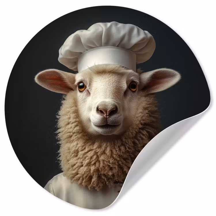 Behangcirkel - Schaap - Wol - Kok — 1