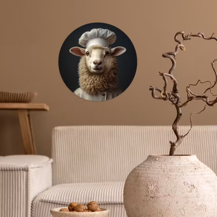 Behangcirkel - Schaap - Wol - Kok — 2