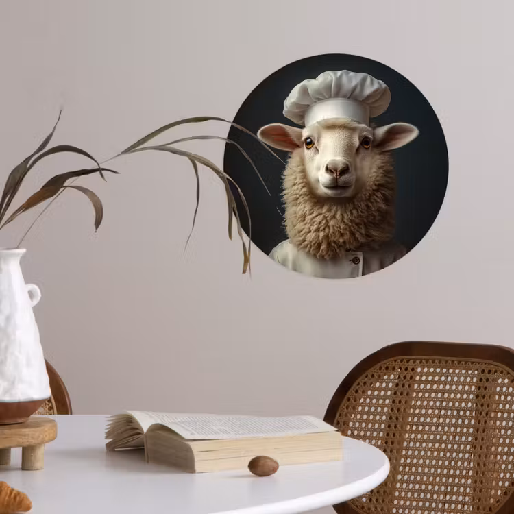 Behangcirkel - Schaap - Wol - Kok — 4