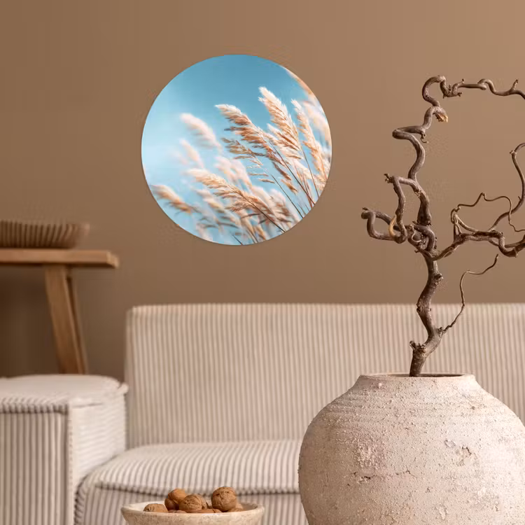 Behangcirkel - Siergras - Wind - Lichtbruin — 2