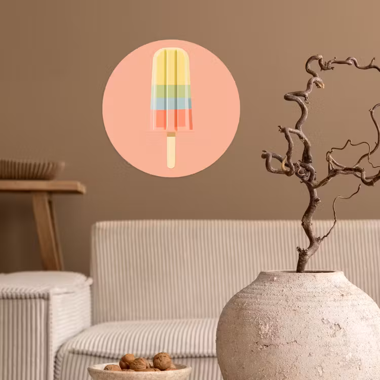 Behangcirkel - Waterijsje - Pasteltinten - Minimalistisch — 2
