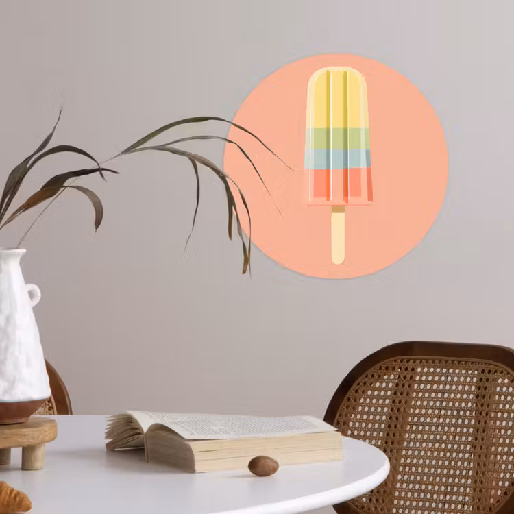 Behangcirkel - Waterijsje - Pasteltinten - Minimalistisch — 4
